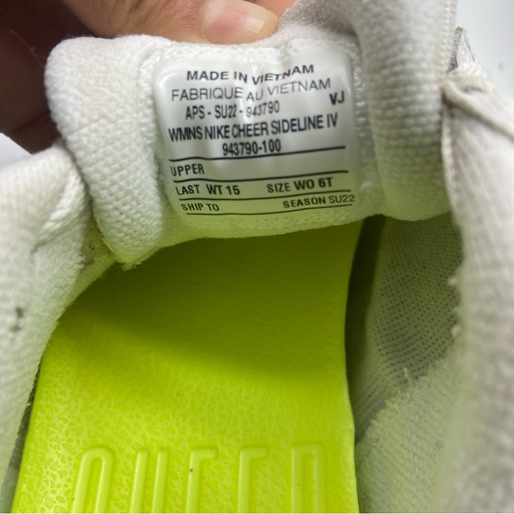 Nike Cheer Sideline IV White 943790-100 Womens Shoes 6T - Picture 9 of 10